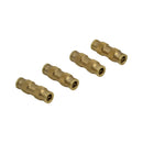 4 Piece 1/4 DOT Straight Brass Push in Hose Connect Grab Kit Assortment