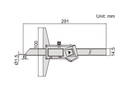 DIGITAL POINT DEPTH GAUGE | 0 - 200mm x 0.01mm | INSIZE 1143-200A