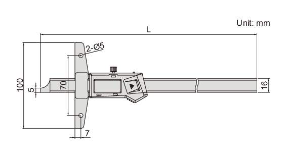 DIGITAL DEPTH GAUGE - INSIZE 1147-300 0-300mm / 0-12"