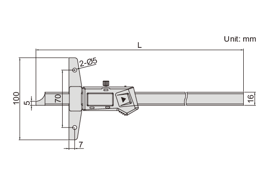 DIGITAL DEPTH GAUGE - INSIZE 1147-150 0-150mm / 0-6"