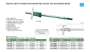 DIGITAL DEPTH GAUGE - INSIZE 1147-300 0-300mm / 0-12"
