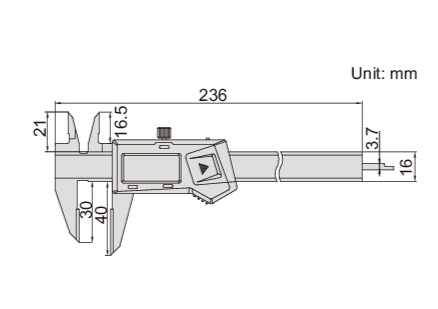 DIGITAL SCRIBING CALIPER - INSIZE 1166-150A 0-150mm / 0-6"