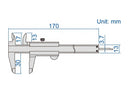 MINI VERNIER CALIPER | 0 - 100mm | INSIZE 1203-1003