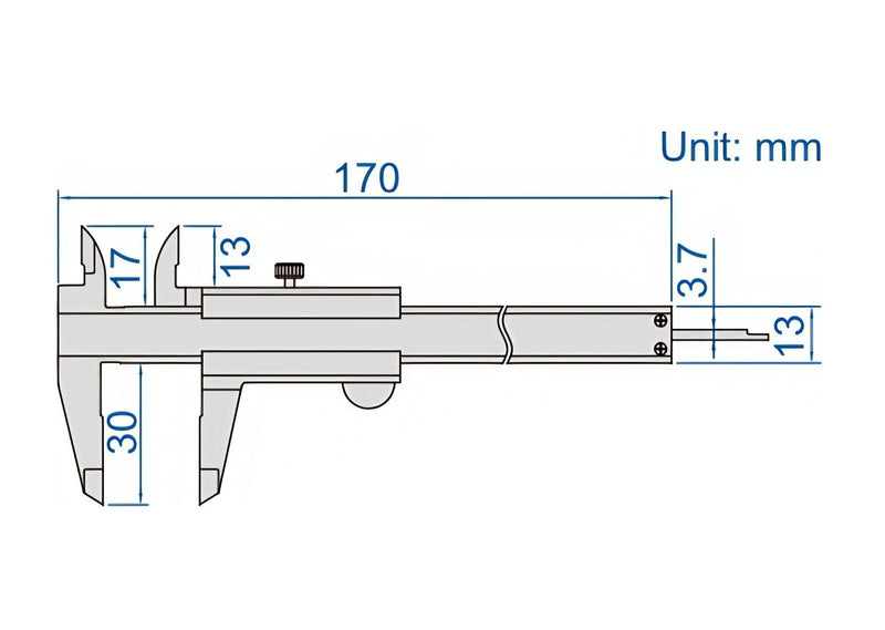 MINI VERNIER CALIPER | 0 - 100mm | INSIZE 1203-1003