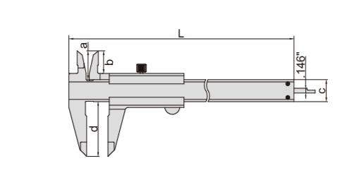 VERNIER CALIPER - INSIZE 1205-2002E 0-200mm / 0-8"