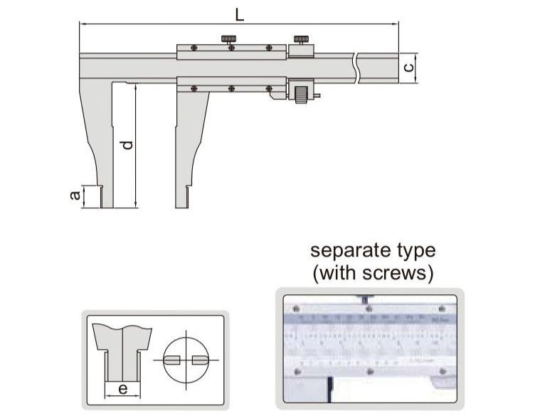 VERNIER CALIPER - INSIZE 1214-500 0-500mm / 0-20"