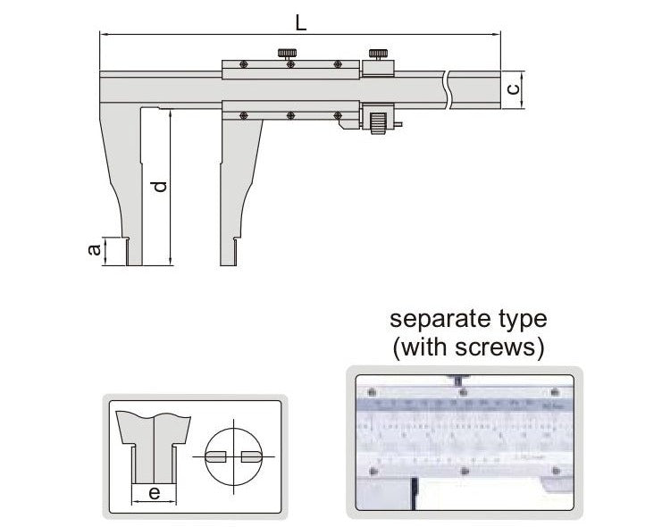 VERNIER CALIPER - INSIZE 1214-2000 0-2000mm / 0-80"