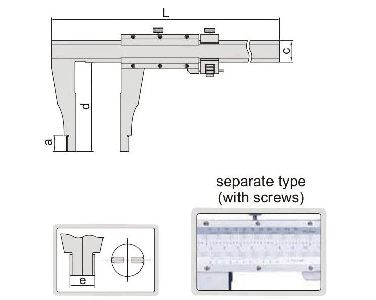 VERNIER CALIPER - INSIZE 1214-1000 0-1000mm / 0-40"