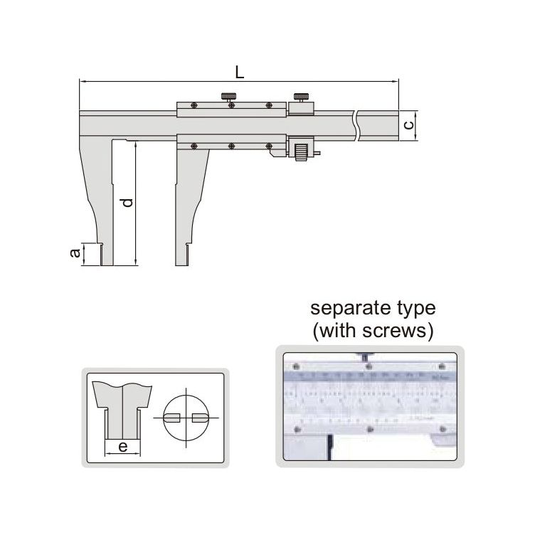 VERNIER CALIPER - INSIZE 1214-450 0-450mm / 0-18"