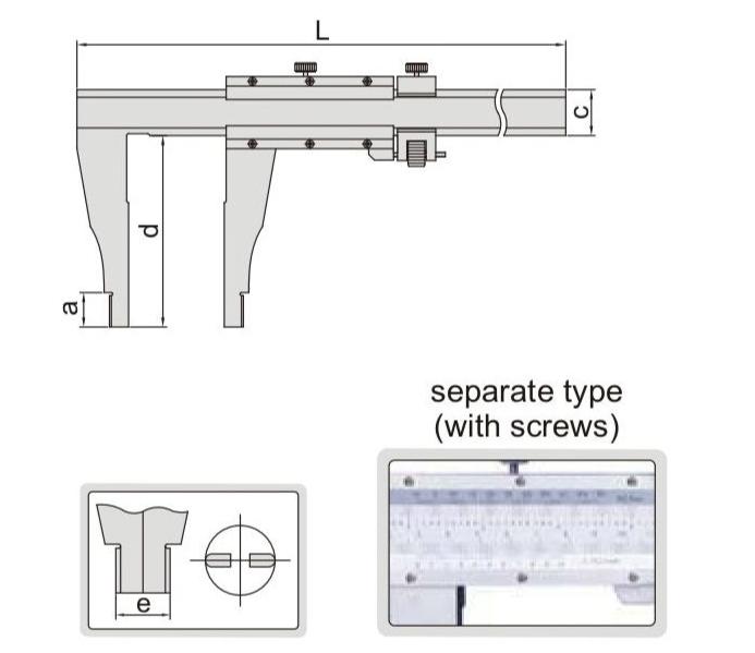 VERNIER CALIPER - INSIZE 1214-600 0-600mm / 0-24"