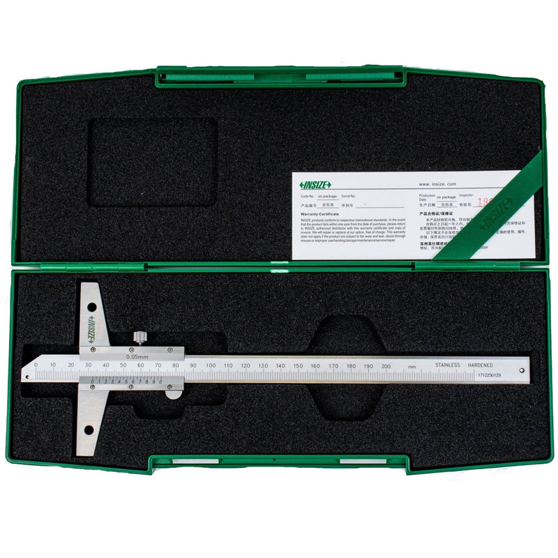 VERNIER DEPTH GAUGE - INSIZE 1247-200 0-200mm