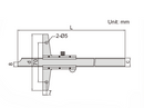 VERNIER DEPTH GAUGE - INSIZE 1247-6001 0-600mm