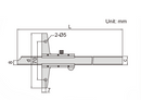 VERNIER DEPTH GAUGE - INSIZE 1247-2001 0-200mm