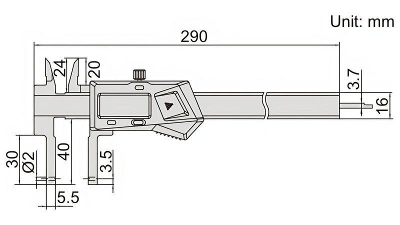 INTERCHANGEABLE POINT DIGITAL CALIPER - INSIZE 1526-200