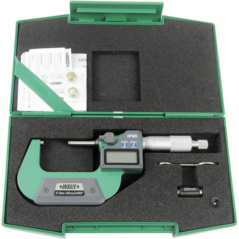 DIGITAL OUTSIDE MICROMETER - INSIZE 3108-50A 25-50mm / 1"-2"