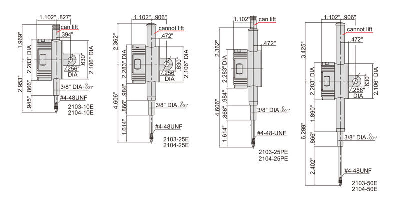 DIGITAL INDICATOR - INSIZE 2104-25E 25.4mm / 1"