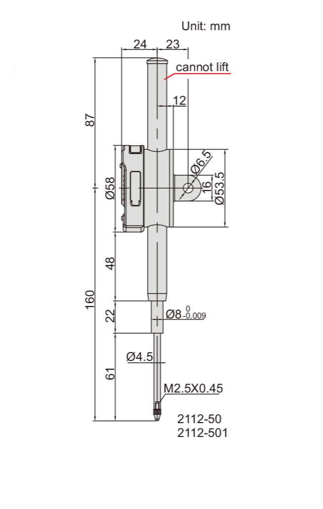 DIGITAL INDICATOR - INSIZE 2112-25F 25.4mm / 1"