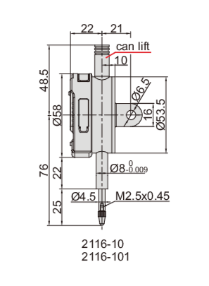 METRIC DIGITAL INDICATOR - INSIZE 2116-10 12.7mm