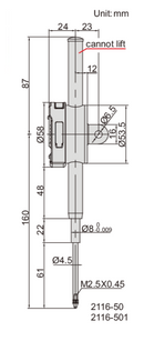 METRIC DIGITAL INDICATOR - INSIZE 2116-50 50.8mm