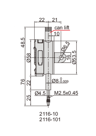 METRIC DIGITAL INDICATOR - INSIZE 2116-101 12.7mm