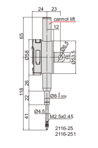 METRIC DIGITAL INDICATOR - INSIZE 2116-251 25.4mm