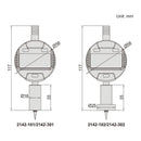 MINI DIGITAL DEPTH GAUGE - INSIZE 2142-102 0-12.7mm / 0-0.5" (Long Base)