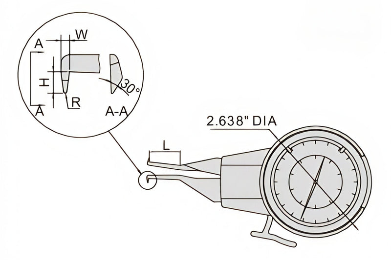 INT DIAL CALIPER GAUGE .4-1.2" - 2222-E121