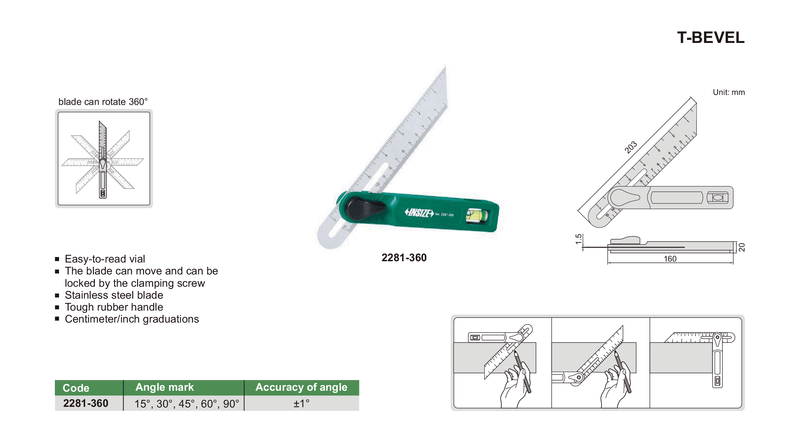 T-BEVEL | INSIZE 2281-180
