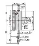 DIAL INDICATOR | 0 - 2" x 0.005" | INSIZE 2307-205