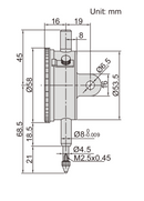 DIAL INDICATOR - INSIZE 2308-3A 3mm