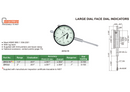 LARGE FACE DIAL INDICATOR | 0 - 1.5" x 0.001" | INSIZE 2312-15