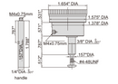 BACK PLUNGER TYPE DIAL INDICATOR 20MM - 2320-02