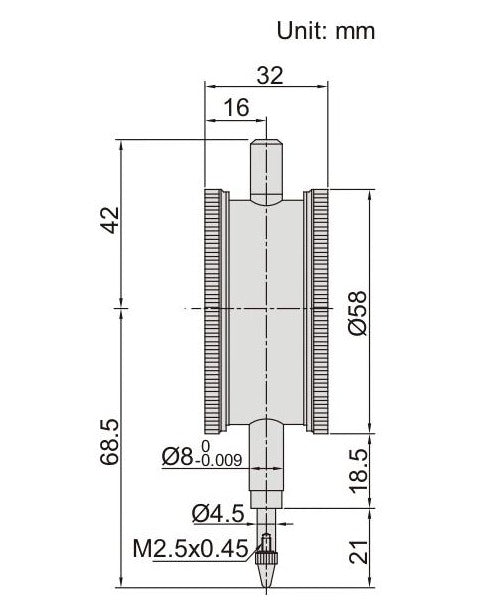 DOUBLE FACE DIAL INDICATOR | 10mm x 0.1mm | INSIZE 2328-10