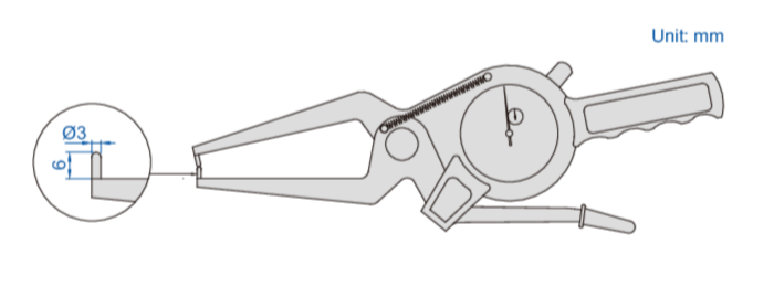 EXTERNAL DIAL CALIPER GAUGE | 20 - 40mm x 0.1mm | INSIZE 2332-40