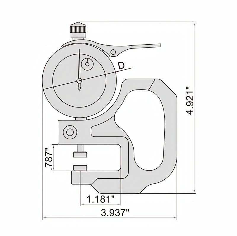 THICKNESS GAUGE | 0 - 0.5" x 0.0005" | INSIZE 2364-055