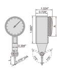 DIAL TEST INDICATOR | 0 - 0.03" x 0.0005" | INSIZE 2380-35