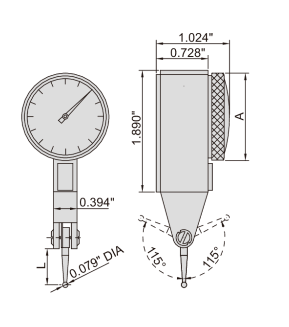 DIAL TEST INDICATOR | 0.03" x 0.001" | INSIZE 2380-31