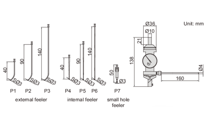 CENTERING INDICATOR | 0 - 3mm x 0.01mm | INSIZE 2385-3