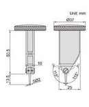 BACK PLUNGER DIAL TEST INDICATOR | 0 - 0.8mm x 0.01mm | INSIZE 2398-08