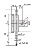 PRECISION DIAL INDICATOR | 0 - 1mm x 0.001mm | INSIZE 2830-1