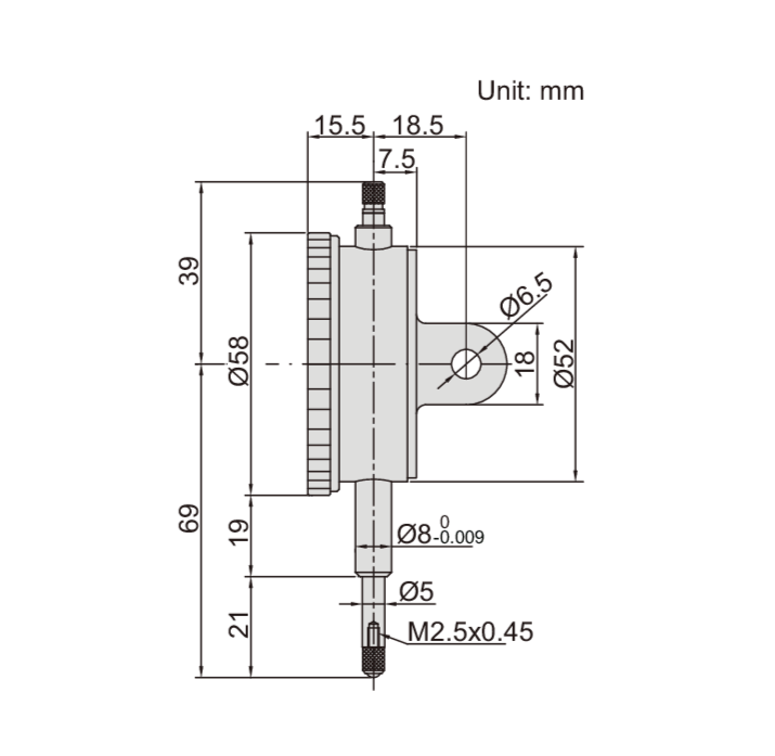 10mm DIAL INDICATOR - INSIZE 2892-10