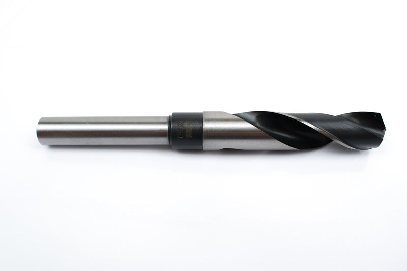 Side view of a 43/64" HSS reduced shank drill bit, showing the shank and pointed drill tip.