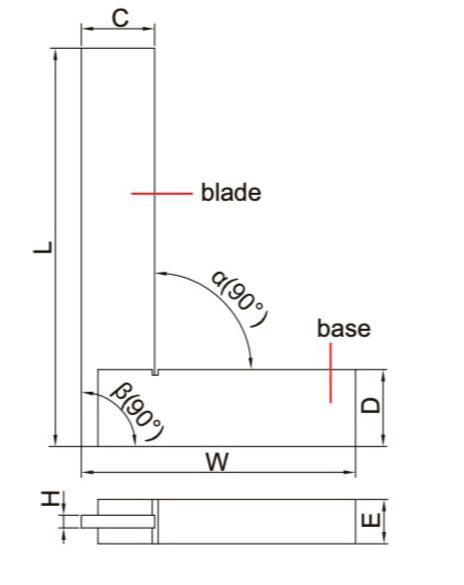 MACHINIST SQUARE - INSIZE 4707-500 500X300mm