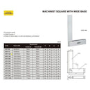 MACHINIST SQUARE - INSIZE 4707-100 100X70mm