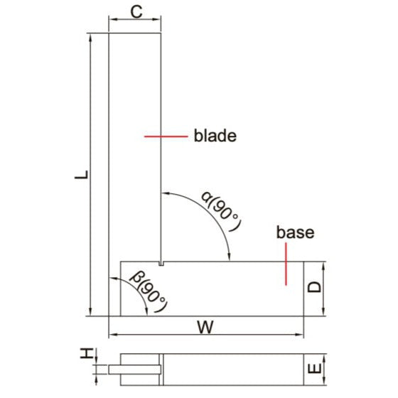 MACHINIST SQUARE - INSIZE 4707-100 100X70mm