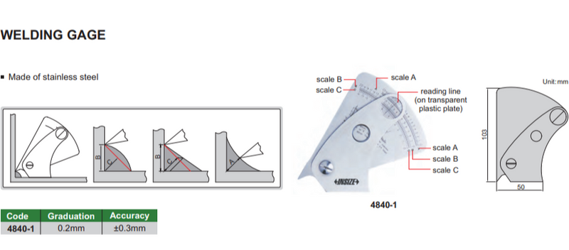 WELDING GAUGE - 4840-1