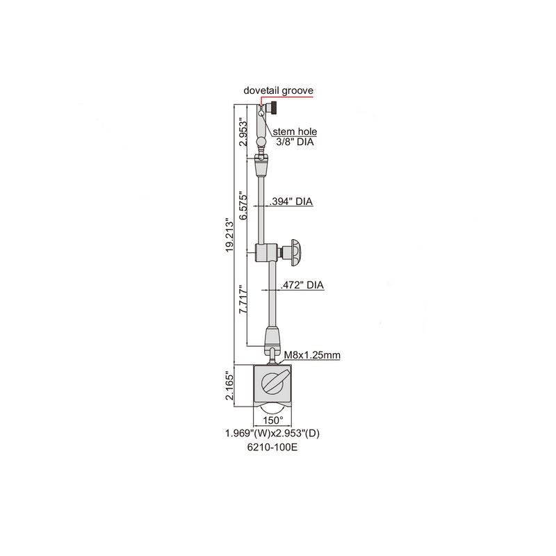 UNIVERSAL MAG STAND 220LBF - 6210-100E