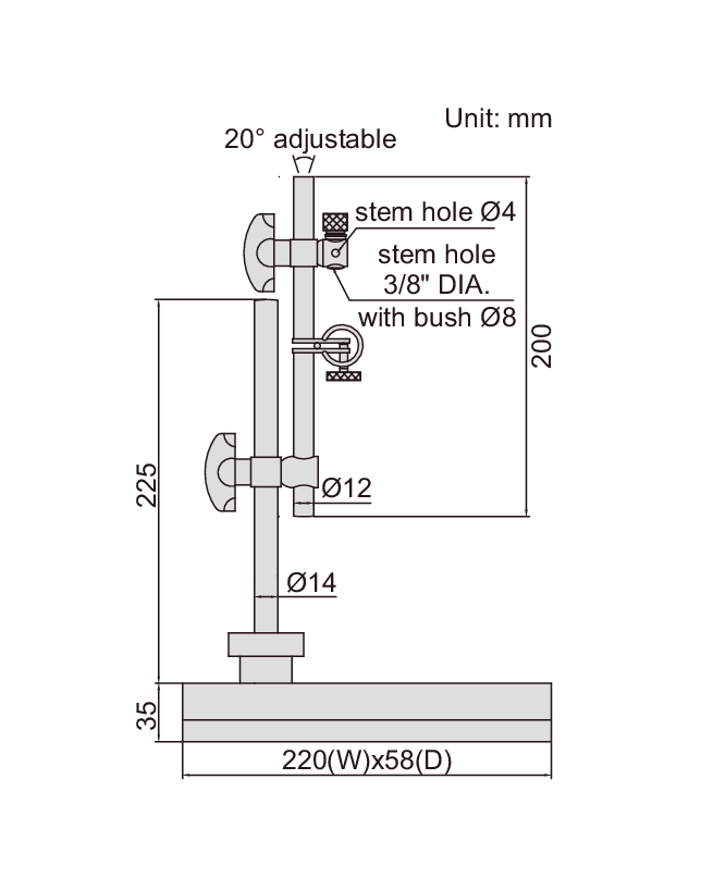 UNIVERSAL STAND - INSIZE 6214-A