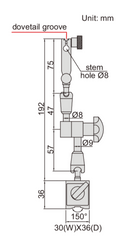 MINI MAGNETIC STAND - INSIZE 6224-40 40Kgf