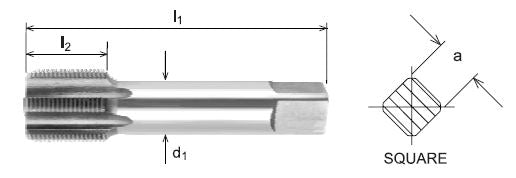 Somta Series 581 – HSS NPS 3/8″ Bottom Tap (Straight Flute, Pipe Thread)